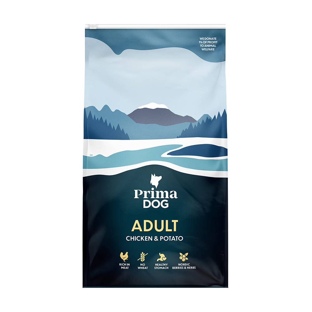 PrimaDog Adult, Lammas & Peruna 2 x 10 kg